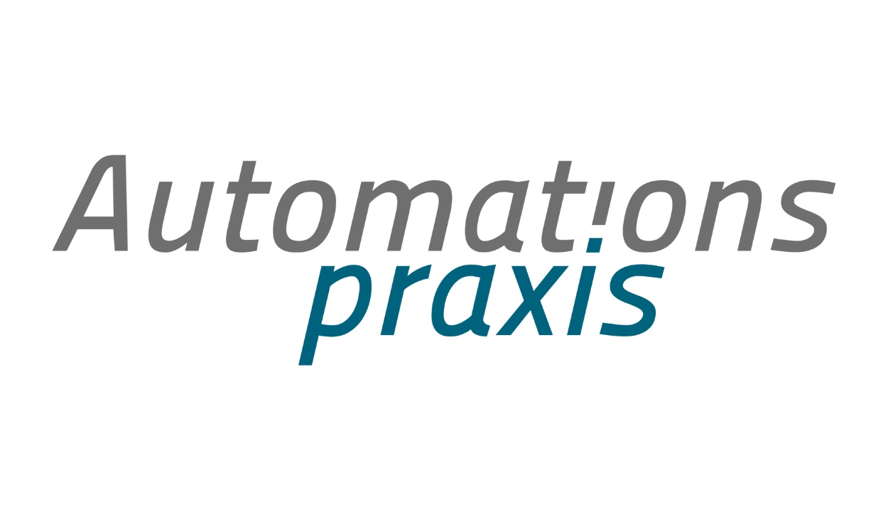 Das Logo der Automationspraxis auf einem weißen Hintergrund.